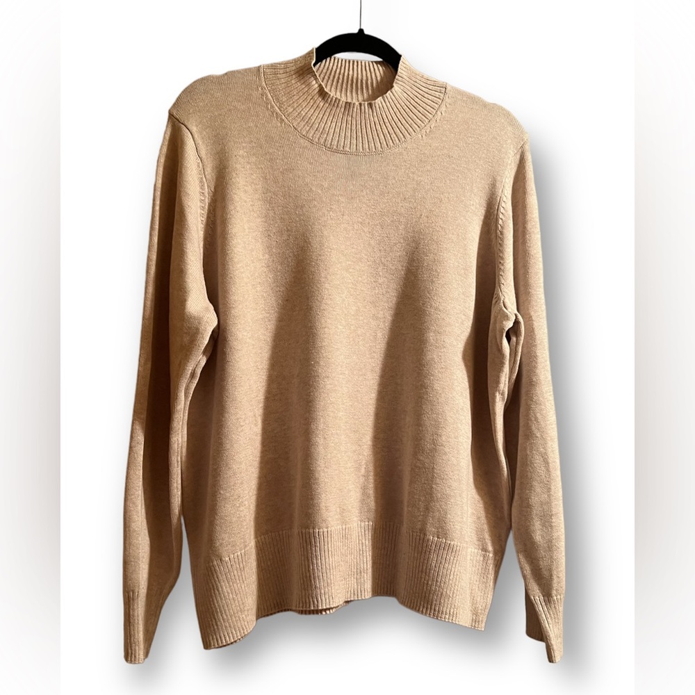 Old Navy Oatmeal Cotton Mock Turtleneck Size XL